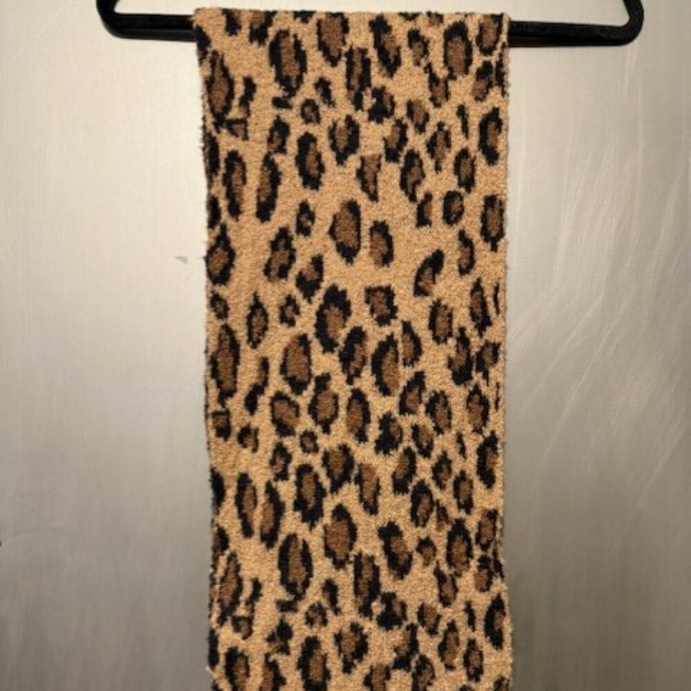 Retro Leopard Print Oblong Knit Scarf - Picture 11 of 16
